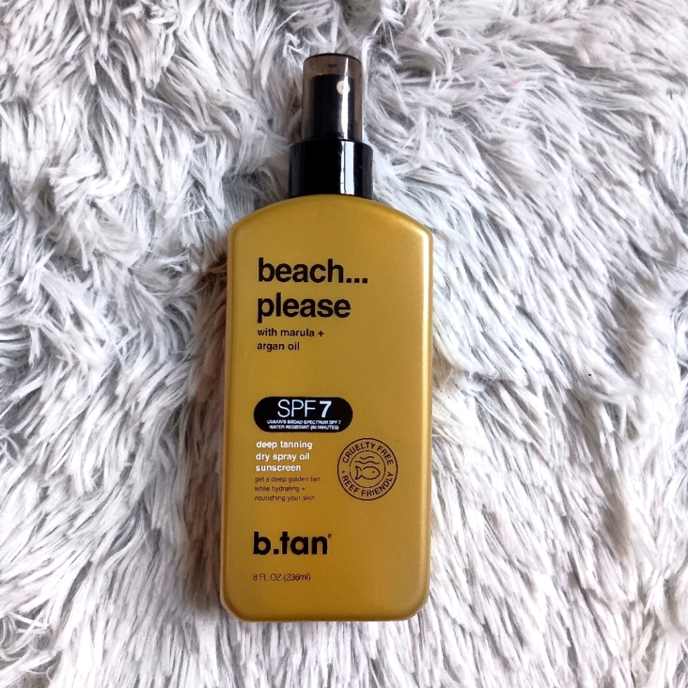 B.Tan SPF 7 Deep Tanning Dry Spray Oil With Marula + Argan Oil 16 FL OZ. Bottle